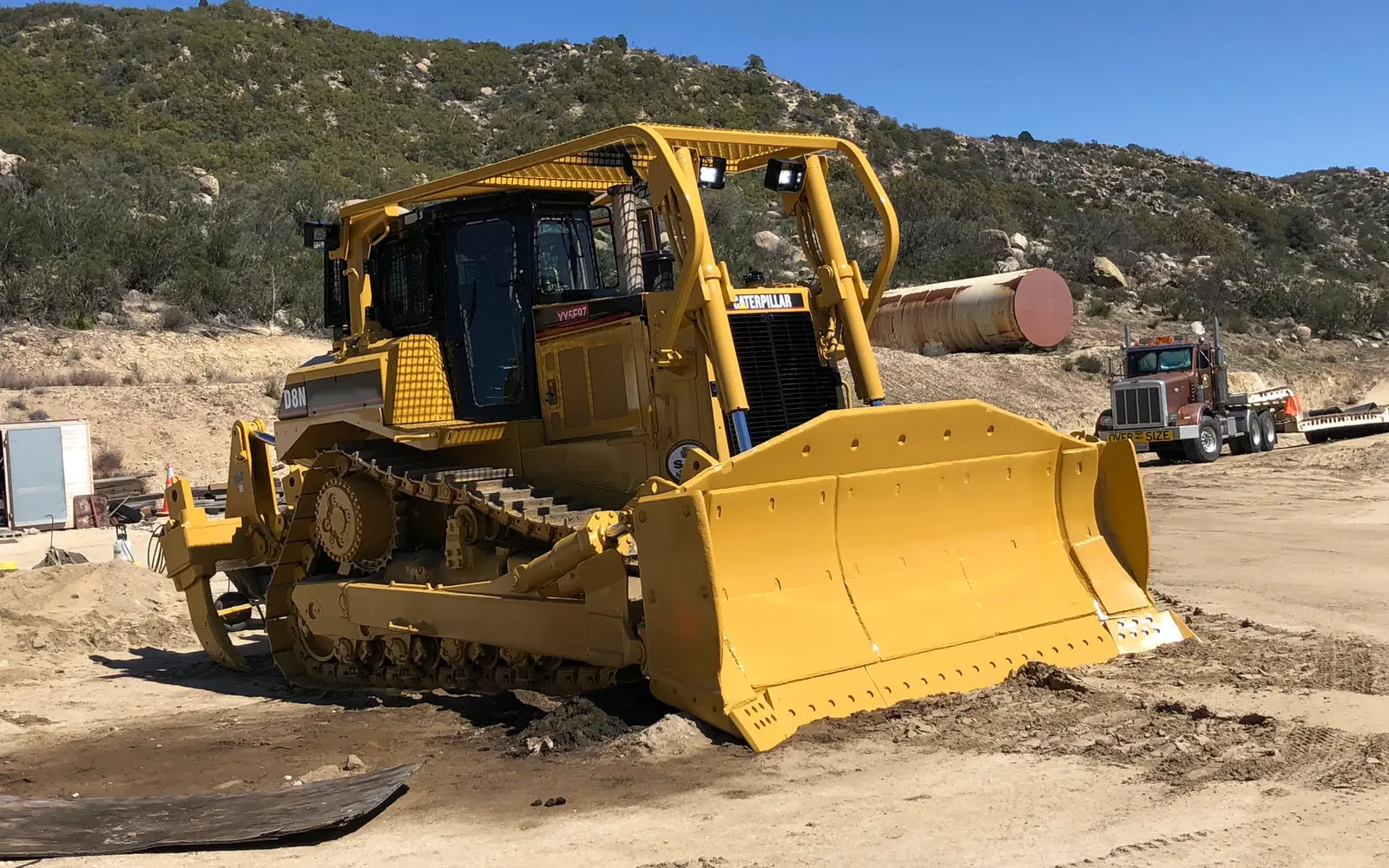 Dozer working a graded rural site